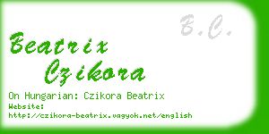 beatrix czikora business card